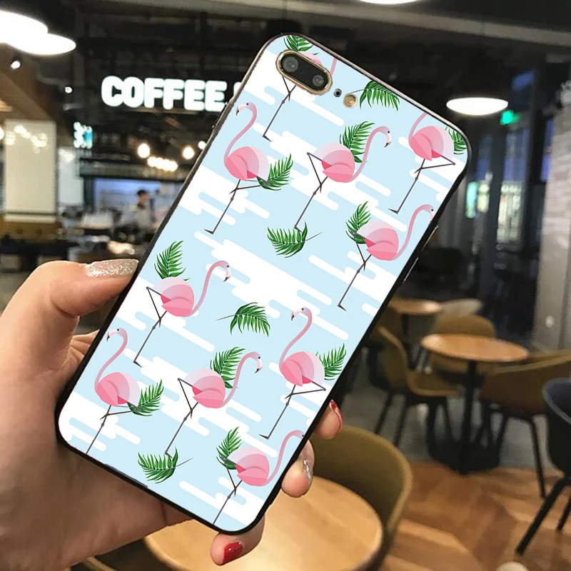 Новый чехол для телефона iPhone X 7 8 6 Plus XS XR с фламинго 5S 6S Мягкая силиконовая задняя