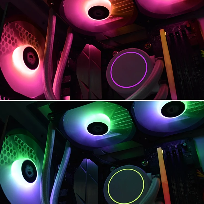 ID охлаждение XF 12025 ARGB 120 мм чехол вентилятор 12В 4PIN RGB PWM Fan для Процессор