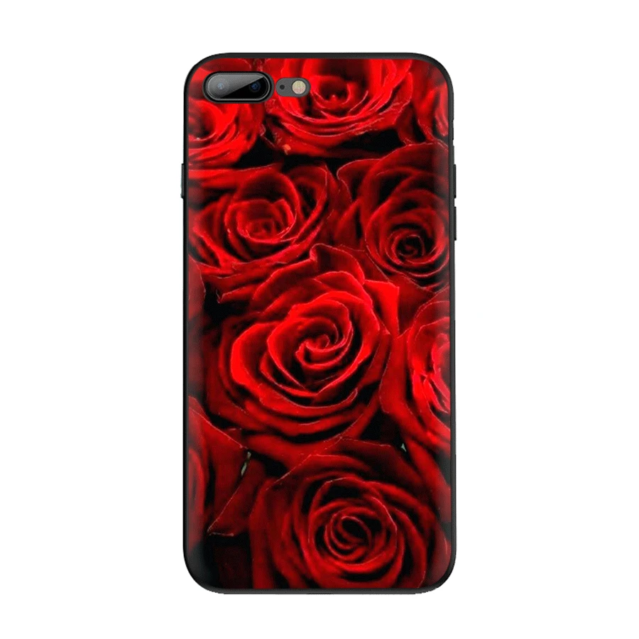 Чехол для iPhone 7 8 6 6s Plus 11 Pro XR X XS Max роскошный чехол красивый сад красные розы цветы