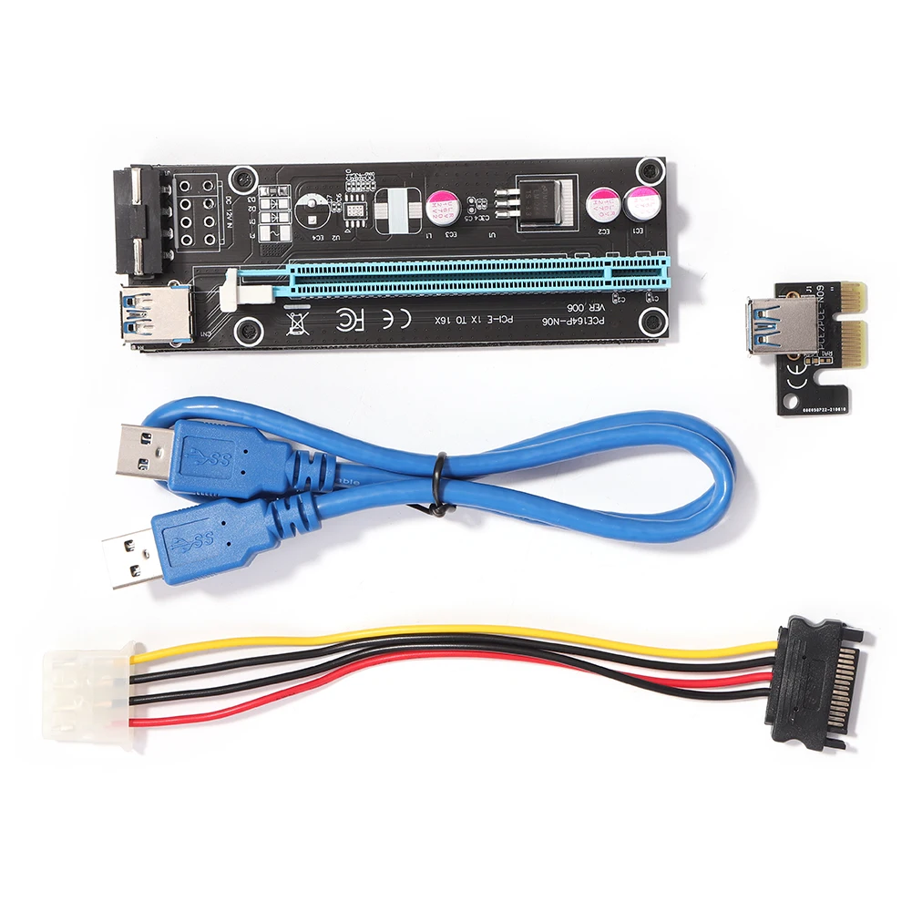 PCIE Райзер-карта PCI Express 1X на 16X адаптер USB 3 0 удлинитель данных Кабельный
