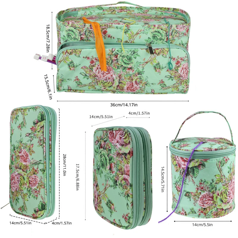 Сумка для хранения пряжи пустая сумка тоут вязания с цветами пиона домашние