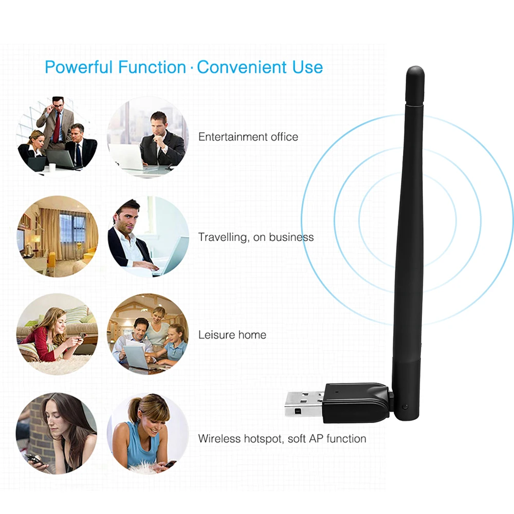 USB-адаптер MT7601 беспроводной Wi-Fi сетевой адаптер 150 м USB 2 0 802 11 B/g/n | Компьютеры и офис