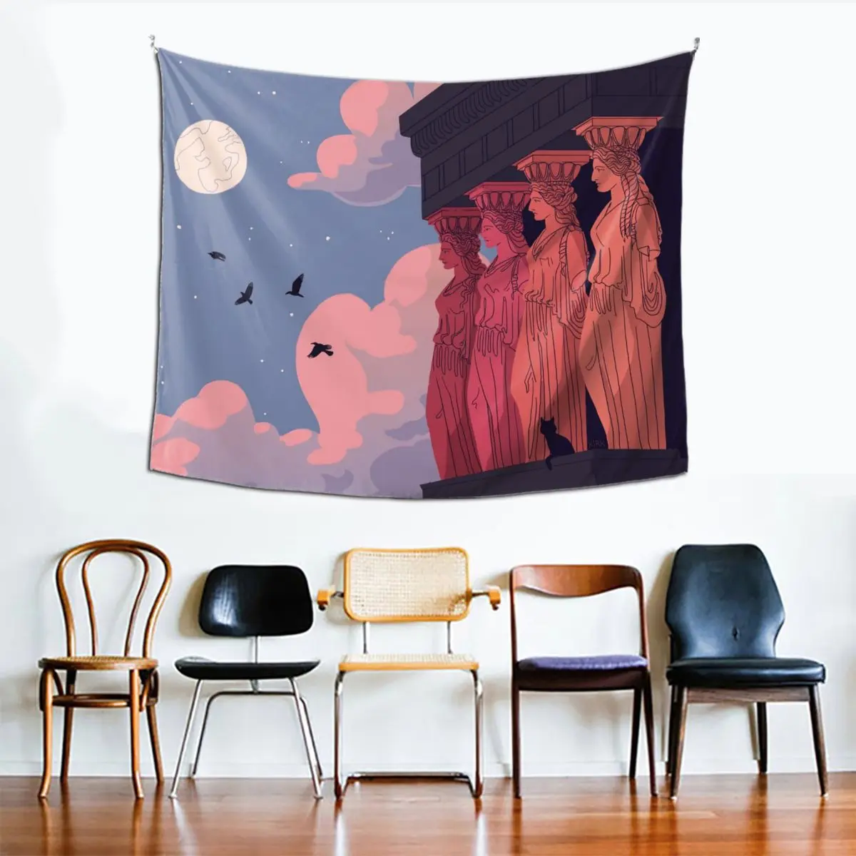 Винтажный гобелен в стиле Афин сумерках большие настенные гобелены Бохо