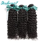 Rosa Beauty волосы монгольские афро кудрявые вьющиеся волосы для наращивания 100% Человеческие волосы Remy 1 3 4 пряди натуральные волосы 10-28 дюймов