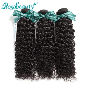 Rosa Beauty волосы монгольские афро кудрявые вьющиеся волосы для наращивания 100% Человеческие волосы Remy 1 3 4 пряди натуральные волосы 10-28 дюймов