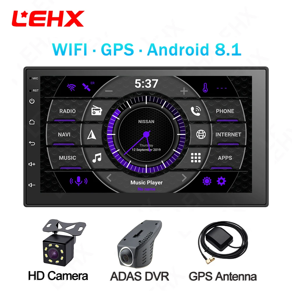 LEHX двойной Din универсальный 7 дюймов Android 8,1 автомобильный Радио GPS мультимедийный блок плеер для TOYOTA Nissan Kia RAV4 Honda VW Hyundai