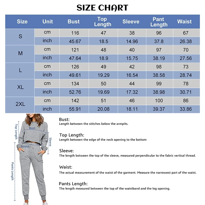 

Loose 2 Two Piece Set Women Outfit Streetwear Tracksuit Sweatshirt +Joggers Women Pants Matching Set Women O-Neck Tracksuit Set