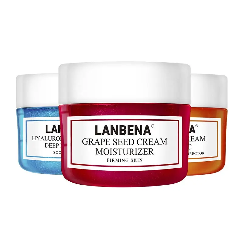 LANBENA Face Cream Vitamin C Hyaluronic Acid Anti Wrinkle Aging Moisturizing Serum Acne Treatment Whitening Facial | Красота и