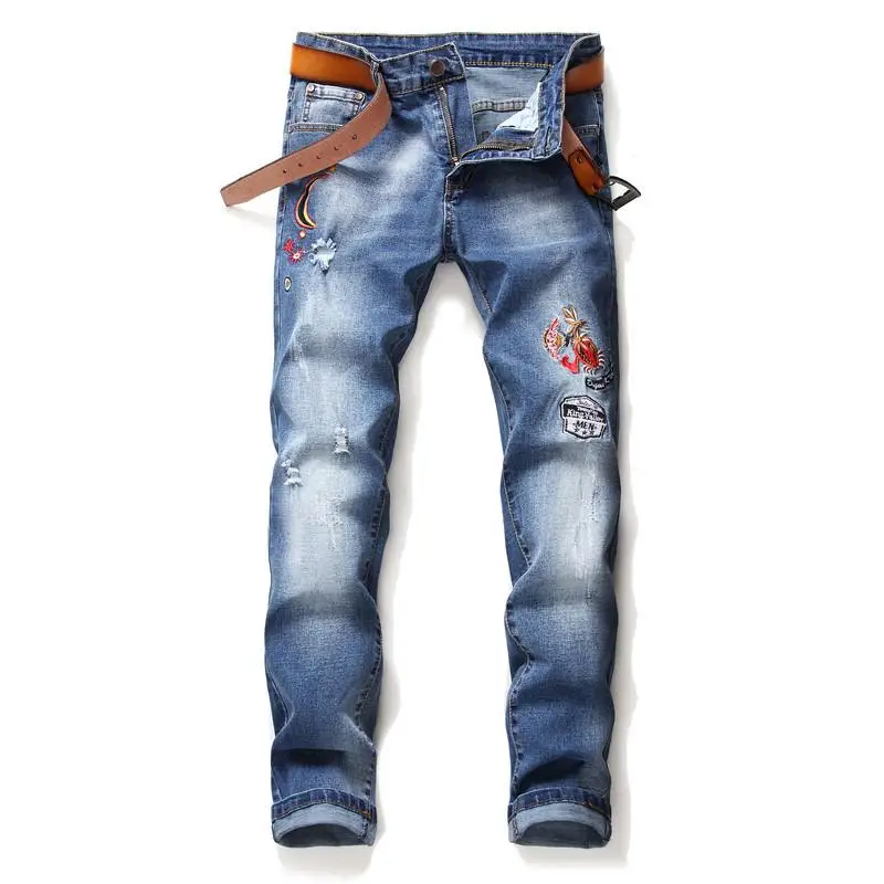 

New Men's Fashion Classic Cross Pants Straight Leg Regular Fit Stylish Denim Jeans