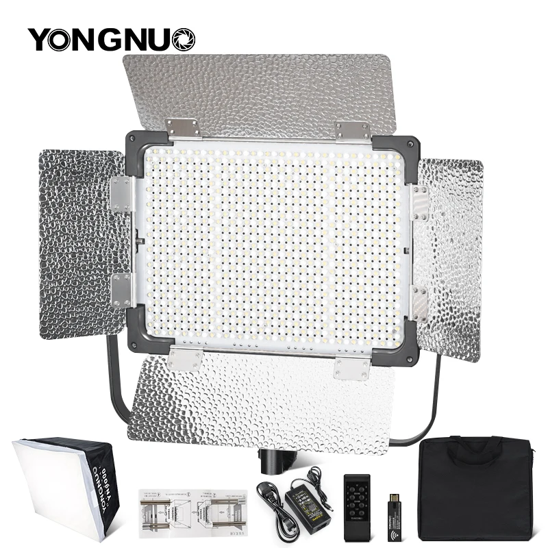

Yongnuo YN9000 3200-5600K Pro Camera Photo LED Video Light Photography Fill Lamp with Softbox for Studio Makeup Vlog