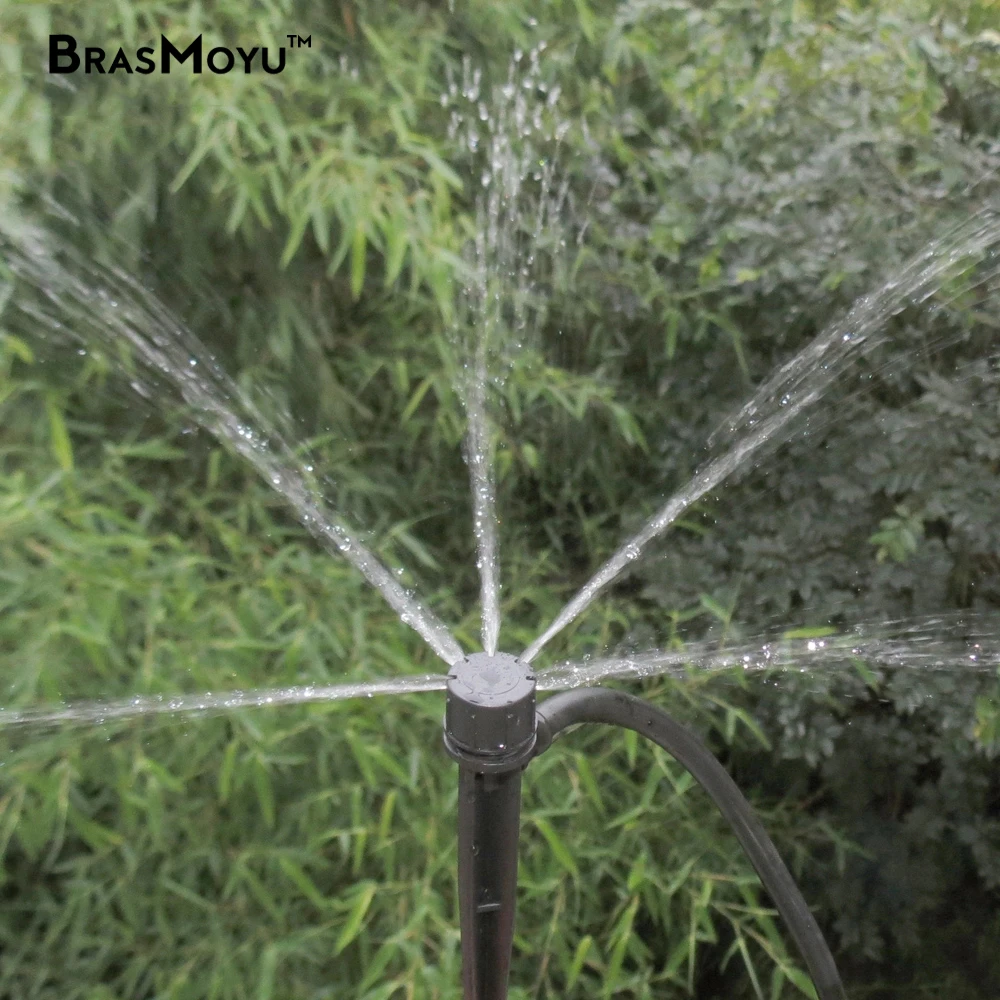 Капельница черная с 5 отверстиями 13 см 20 шт. регулируемые излучатели зазубрина 1/4