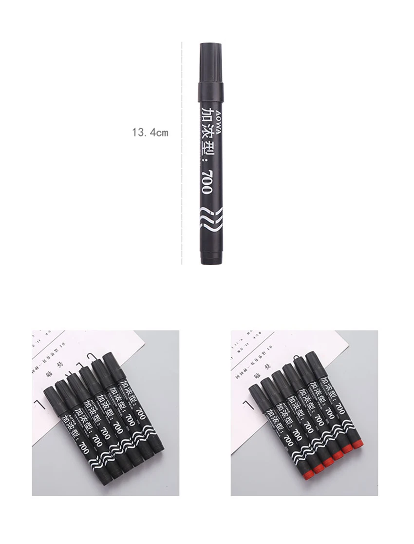 Классическая красная/черная масляная чернильная ручка плавно маркер быстросохнущая постоянная логистика офисный Маркер ручки детская живопись канцелярские принадлежности