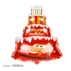 18-дюймовый гоночный автомобиль, универсальная мобилизация, воздушный шар из алюминиевой пленки, мультяшный автомобиль, круг McQueen, воздушный шар из алюминиевой фольги для дня рождения