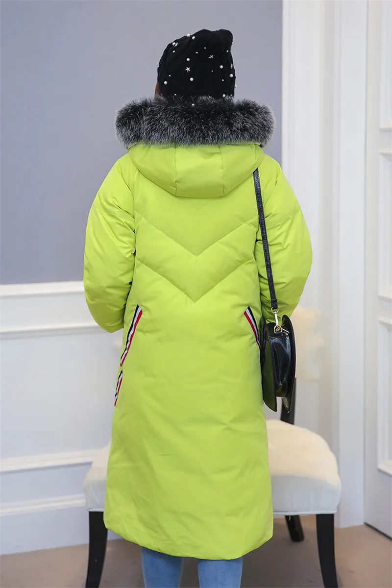 Женская куртка на белом утином пуху 2020 Толстое Зимнее пальто женская белая парка