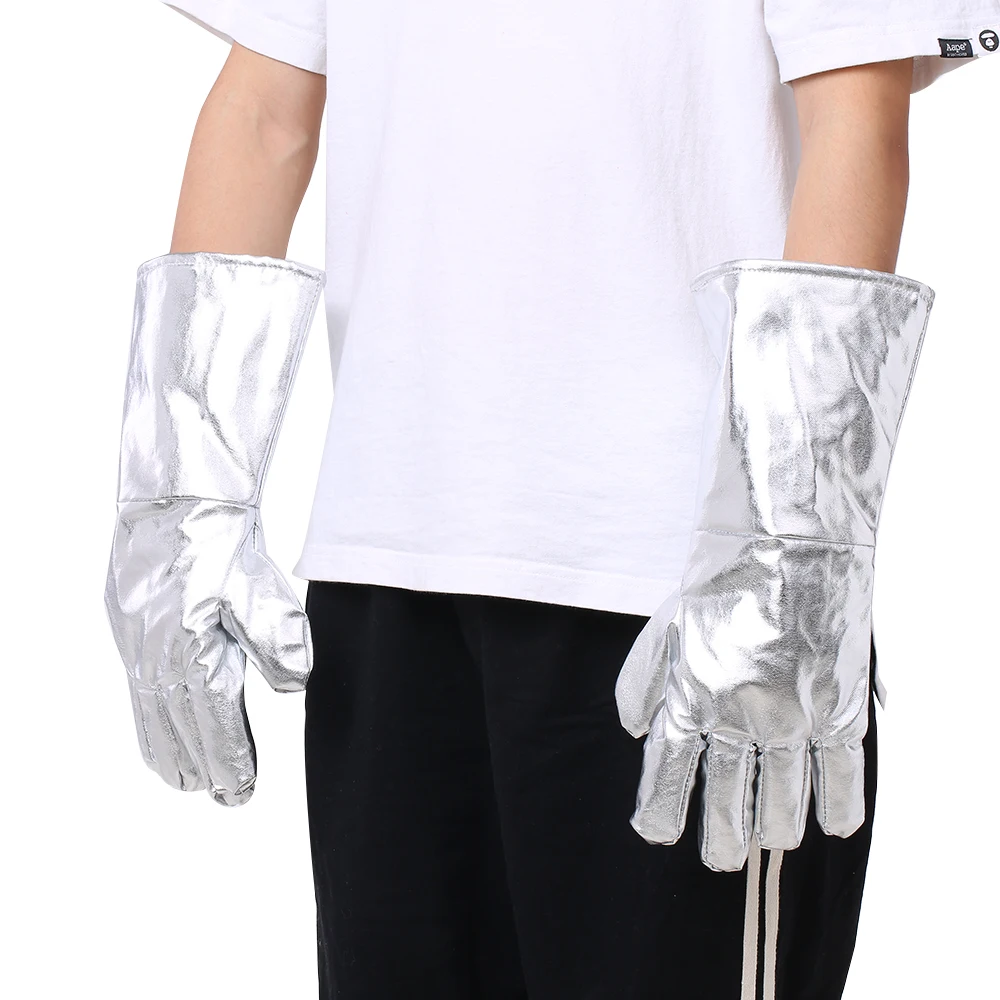 Термостойкие перчатки с алюминиевым покрытием Огнестойкие Рабочие из