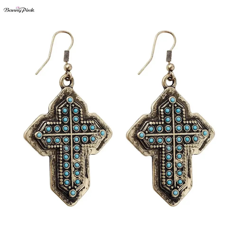 Розовые религиозные серьги Banny для женщин христианские подвески висячие Бог