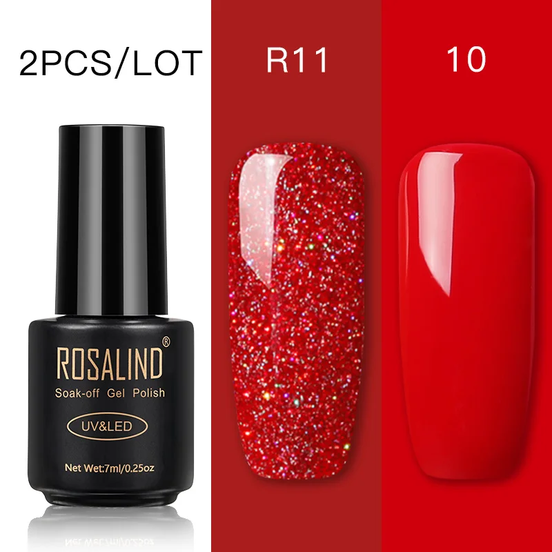 Set 3 ROSALIND Гель-лак для ногтей набор художественный Гель-лак для ногтей Набор для маникюра впитывающий белый праймер Полупостоянный УФ-гель Гибридный лак - Цвет: Set 3