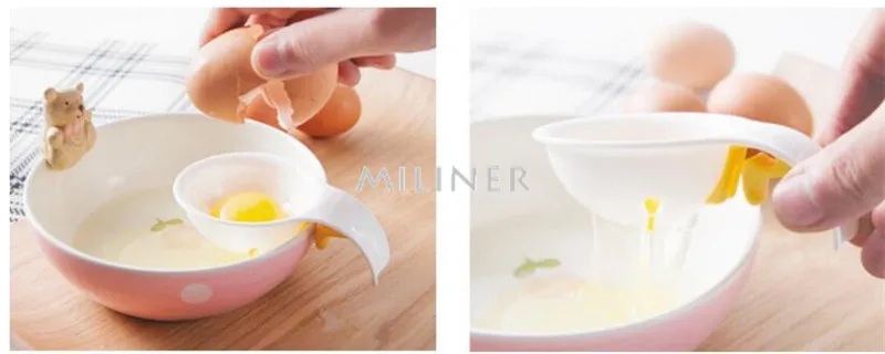Мини Яичный желток Белый сепаратор с силиконовым держателем Эко дружественных