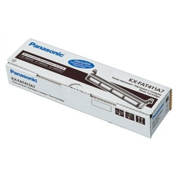 Картридж лазерный panasonic kx fat411a7 черный (2000стр.) для mb1900/2000/2010/2020/2030/2051/2061|Картриджи с