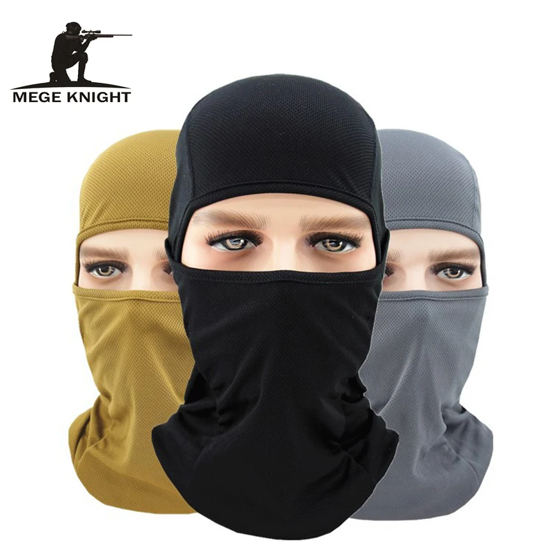 Мужская/Женская дышащая маска-Балаклава Mege разноцветная Спортивная на все лицо