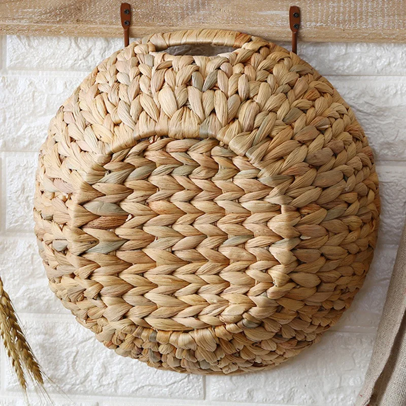 Корзина для хранения фруктов с натуральным соломенным плетением корзина закусок