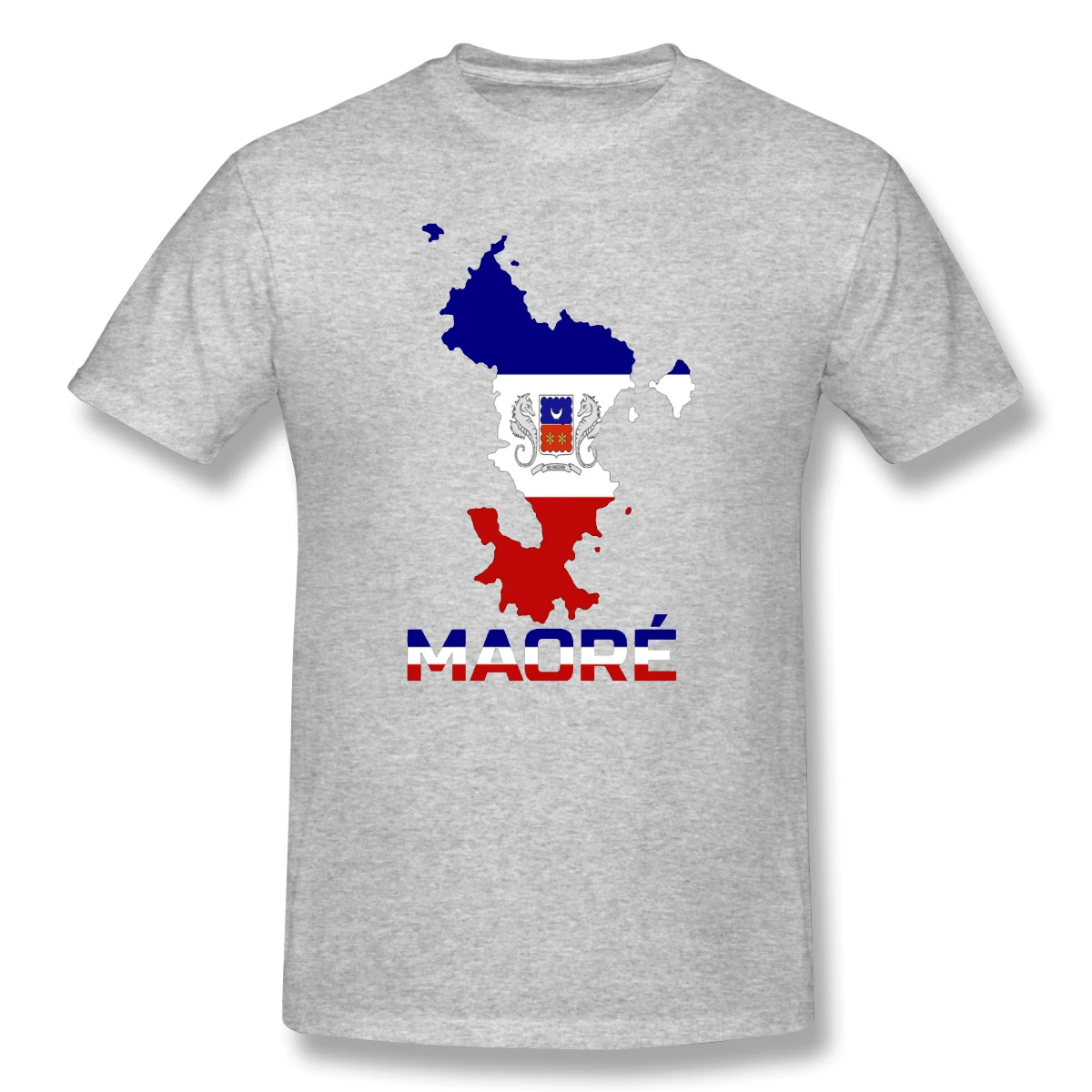 

Мужская футболка Blason Carte с надписью Mayotte En Mahorais (BBR) (Maore), базовая футболка с коротким рукавом, Повседневный Графический Топ R278, европейский ра...