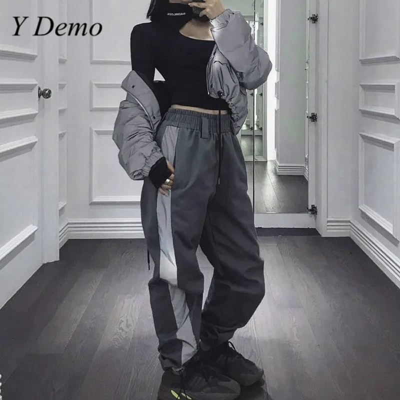 Y Demo Techwear уличная одежда повседневные женские брюки с высокой талией