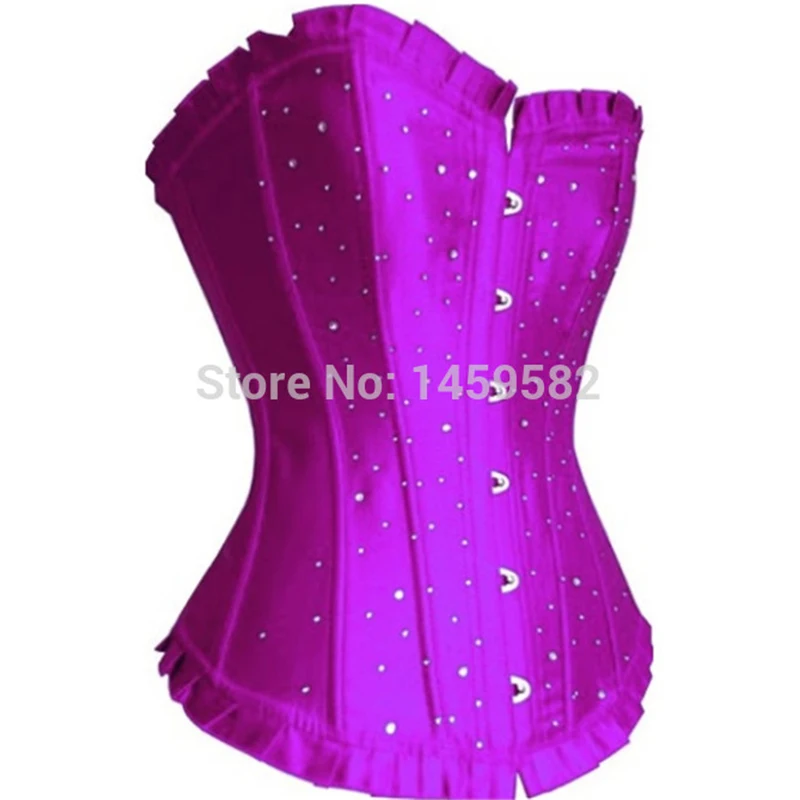 Женский корсет со шнуровкой стразами готический S-6XL 804 | Женская одежда