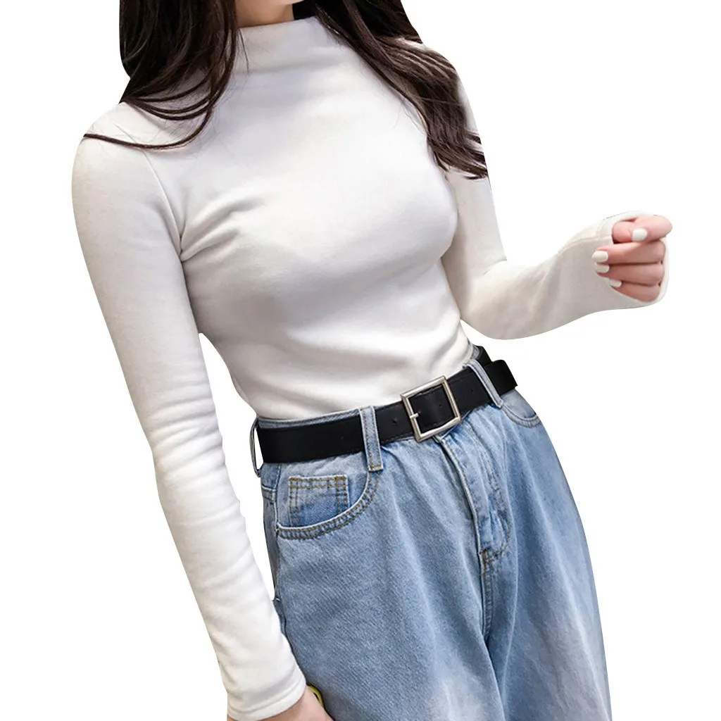 Новый Повседневный толстый свитер с высоким воротом на осень и зиму пуловер для