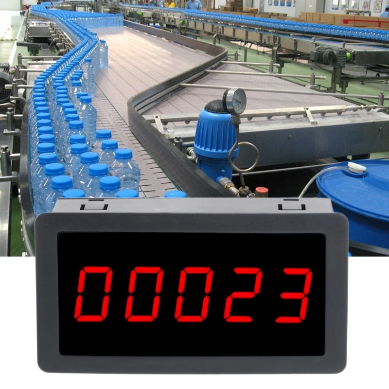 

OOTDTY DC 12-24V Red 5 Digit 0.56" LED Panel Counter Meter Up Plus Totalizer 0-99999 A5YD