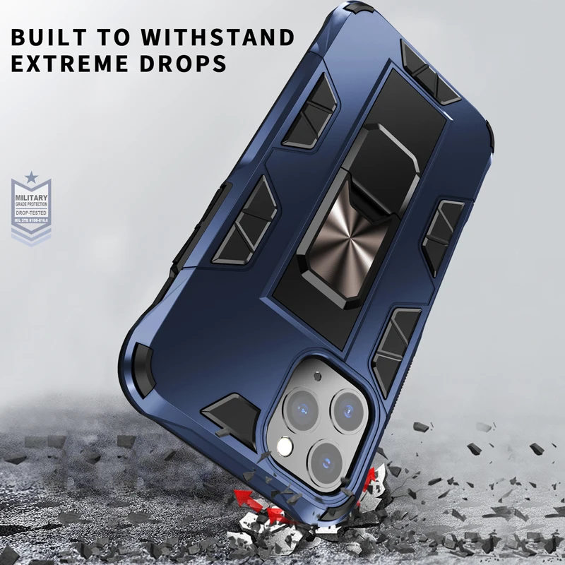 Новый чехол Funda для iPhone SE 2020 11 Pro Max XS XR 6S 7 8 Plus X Armor Магнитный Невидимый подставка