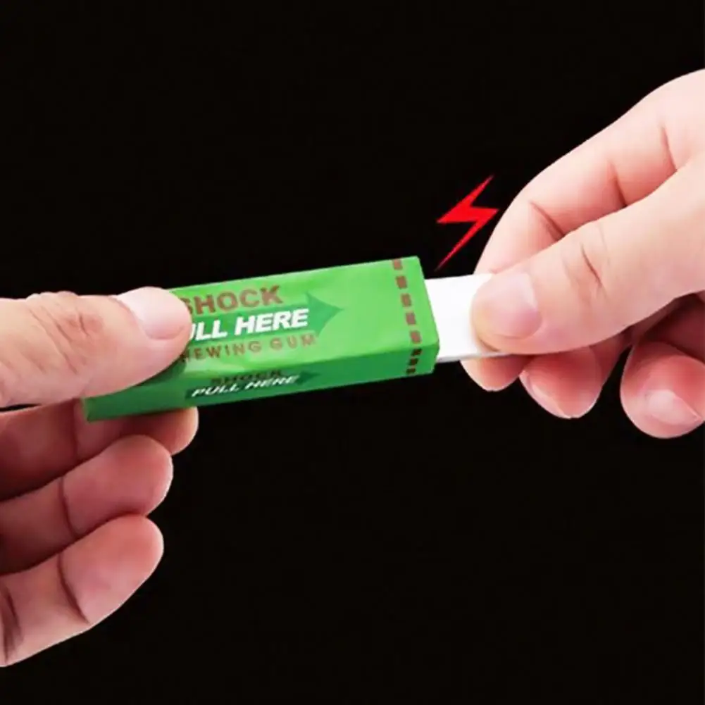 Электрический шок шутка жевательная резинка Тяговая игрушка вызывающая
