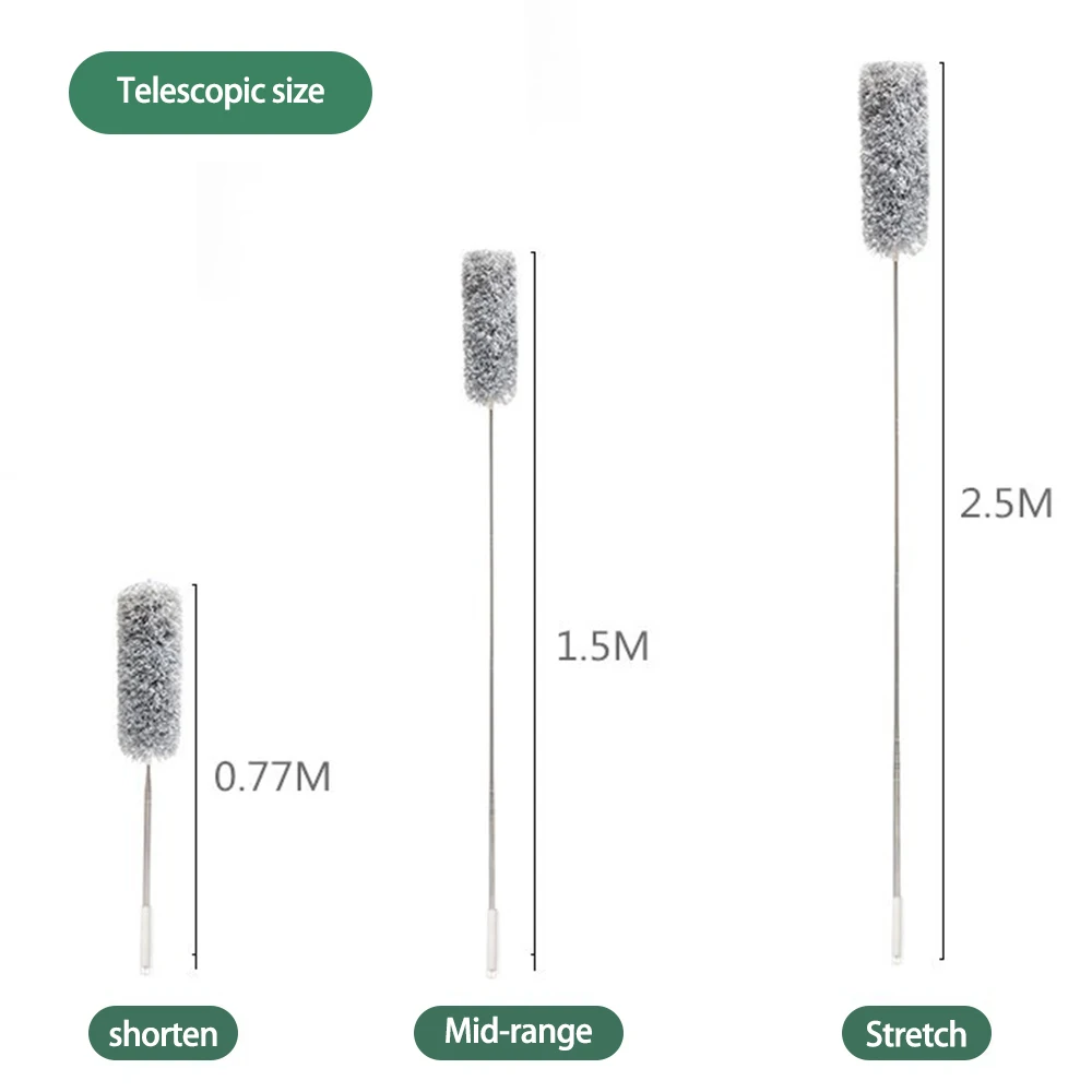 Ручная тряпка для уборки выдвижная с длинной ручкой щетка пыли телескопический