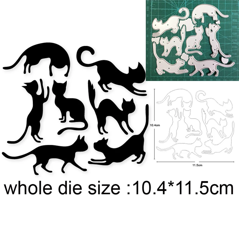 

Animals Cats Cutting Dies New 2021 Metal Cutting Dies For Scrapbooking And Card Making Decorative Embossing Die Cut Craft Dies