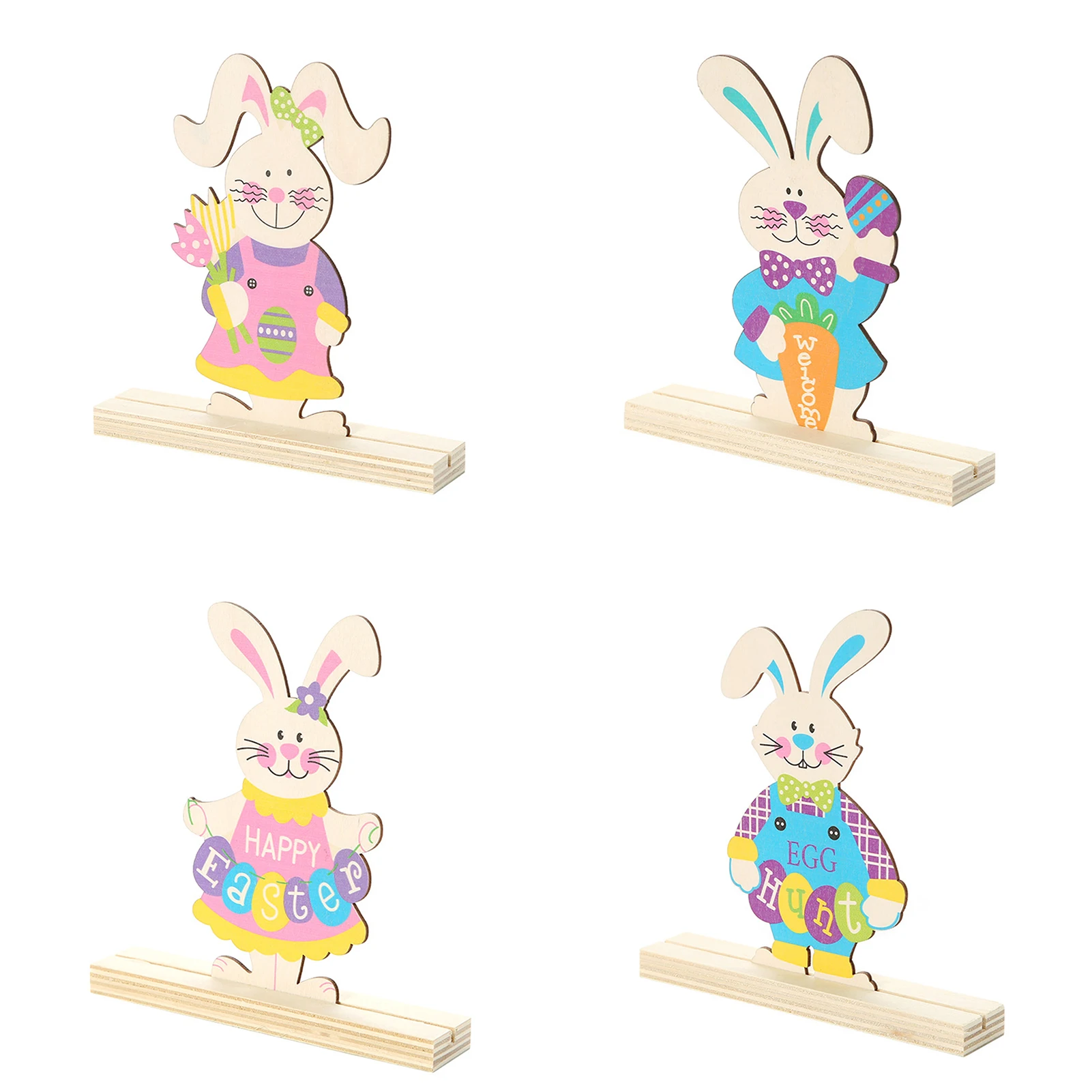 

Искусственный Кролик, зайчик, подвесной знак для домашнего декора, товары для пасхальвечерние, деревянные поделки, украшение для стола, дет...