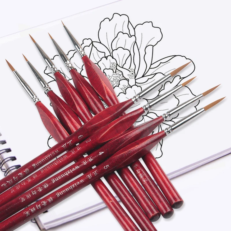 

6Pcs/Set Paint By Numbers Brushes Extra Fine Detail Paint Brushes Artist Miniature Acrylic Paint Set For Oil Painting Gouache