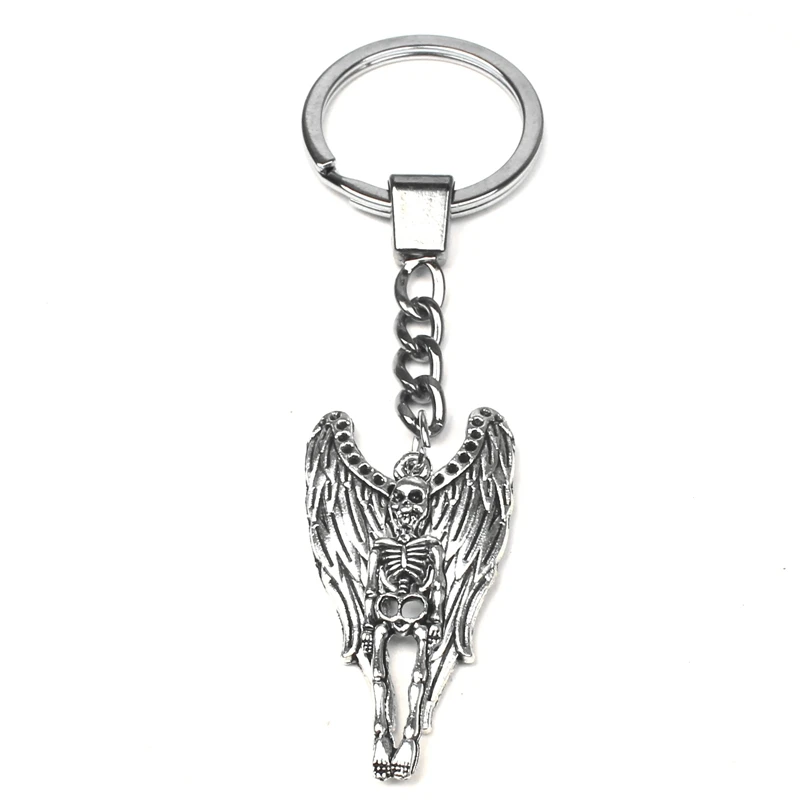 Новый уникальный брелок с крыльями скелета кулон креативный Модный Ювелирный