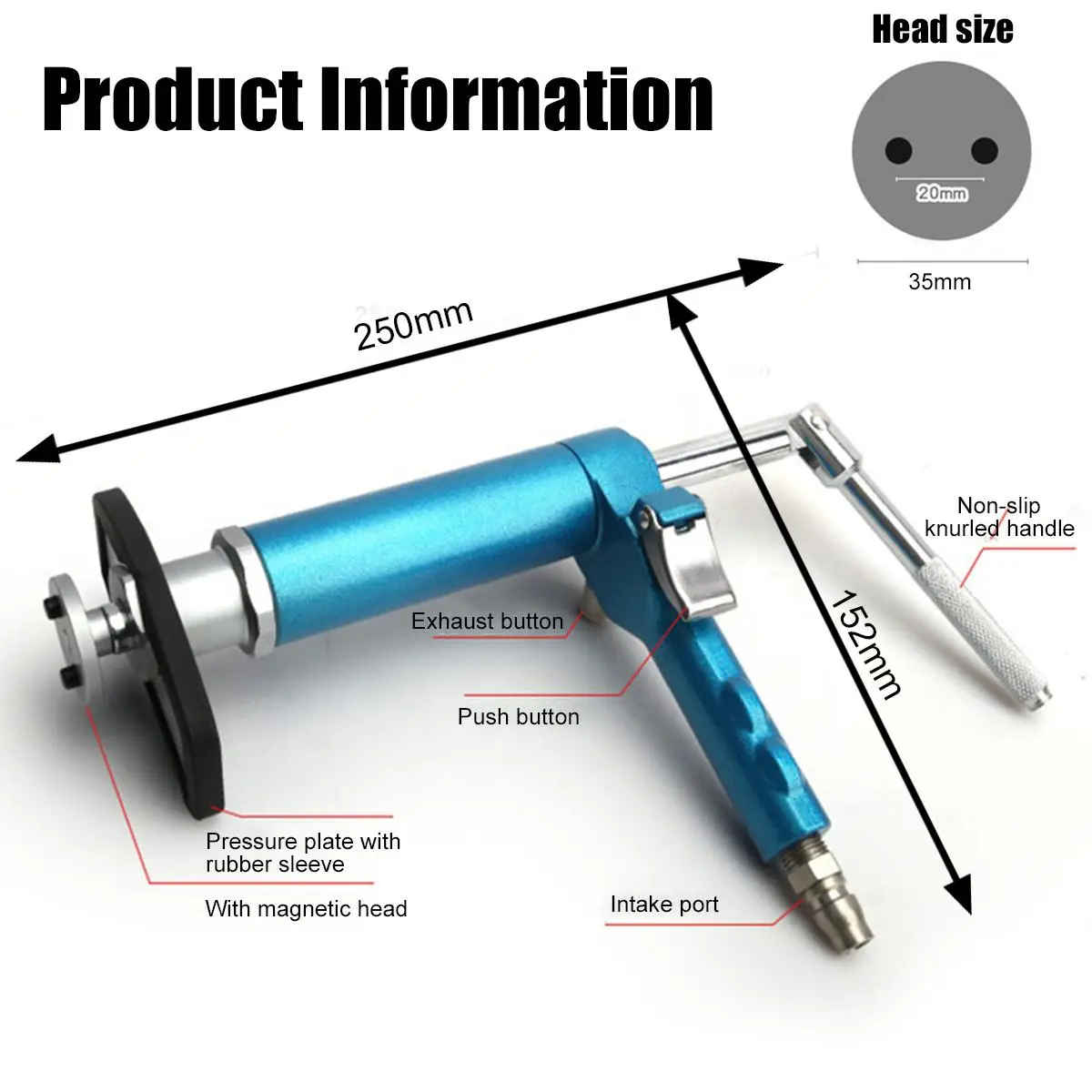 

Rake Piston Adjustment Tool Car Pneumatic Brake Pump Adjusting Tool Air Operated Piston Wind Back Tool Repels Brake Piston Car