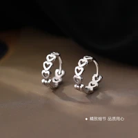 heart women cuff earrings vintage small minimalist round punk piercing ear rings charm jewelry korean accessories wholesale