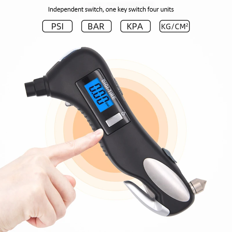 Прибор для диагностики шин Универсальный измеритель давления в шинах с ЖК
