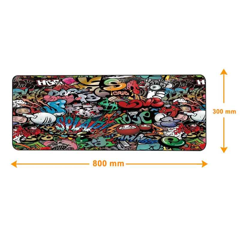 Graffiti 30cmx80cm Игровой коврик для мыши геймерский компьютерный коврик для мыши RGB большой коврик для мыши XXL большой коврик для мыши пользовательский игровой стол коврик с подсветкой Клавиатура коврик для мыши - Цвет: Graffiti 30cmx80cm