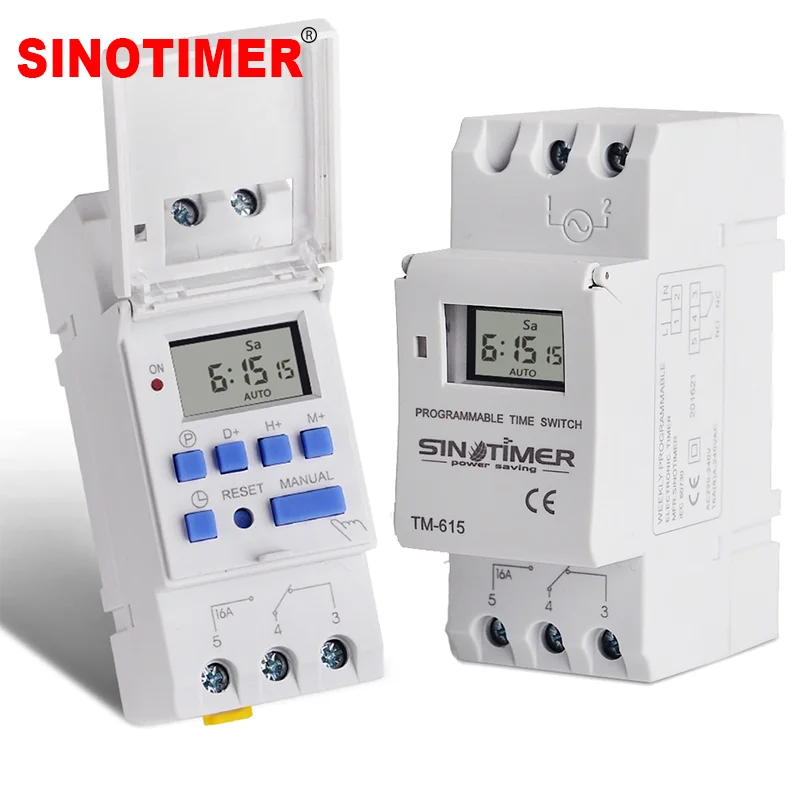 

2PCS/Lot 35mm Din Rail Digital Timer Switch 220VAC 16A Time Relay Electronic Weekly 7 Days Industrial Programmable Conctroller