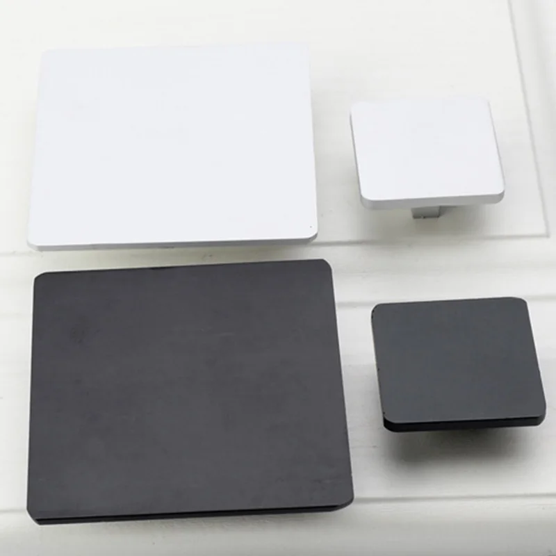 Космическая алюминиевая квадратная ручка для выдвижного ящика черная