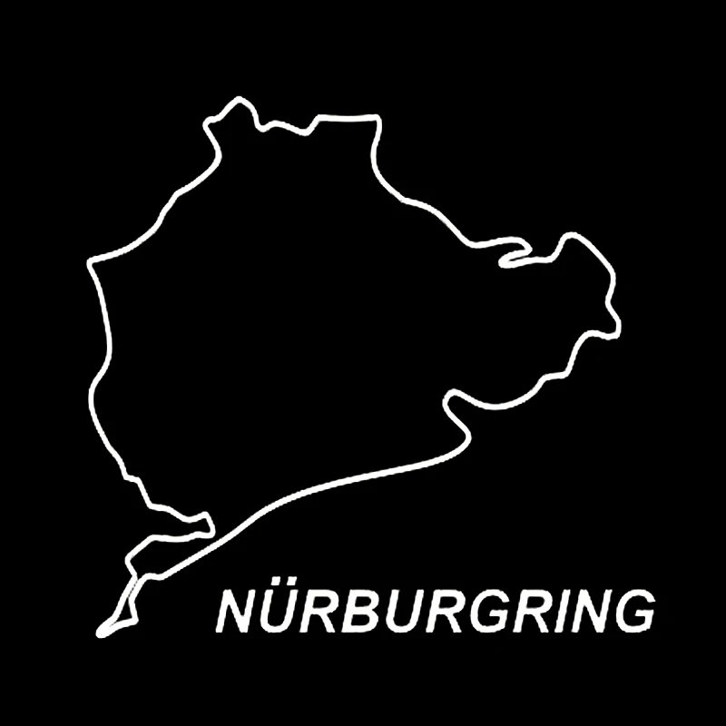 

14.3*13.5cm Nurburgring Car Sticker Car Stickers Vinyl Sticker Funny Car Window Bumper Novelty JDM Drift car stickers