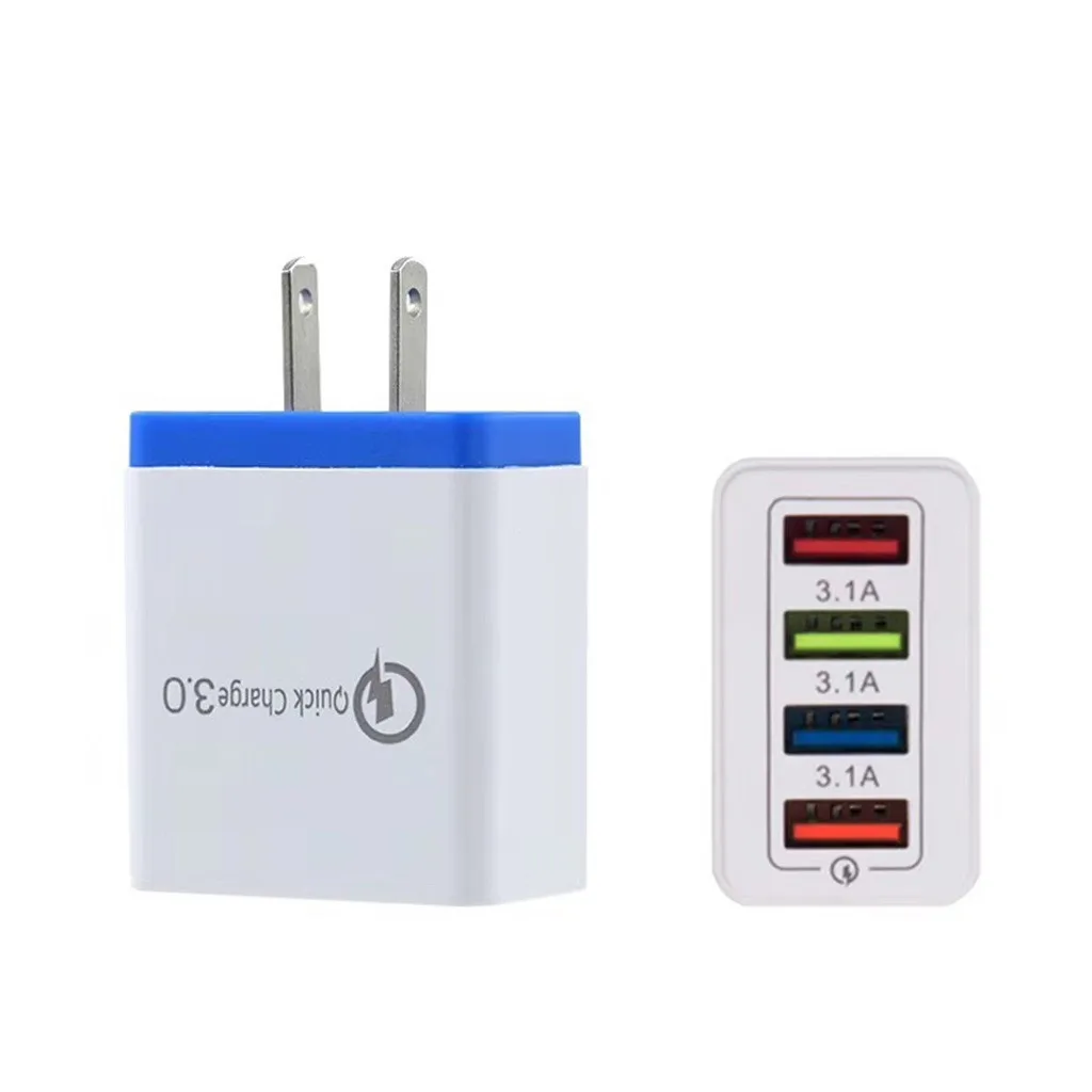 CARPRIE 4 порта Быстрая зарядка QC 3,0 usb-хаб высококачественный ПК огнестойкий материал настенное зарядное устройство А адаптер питания штепсельная вилка европейского стандарта США