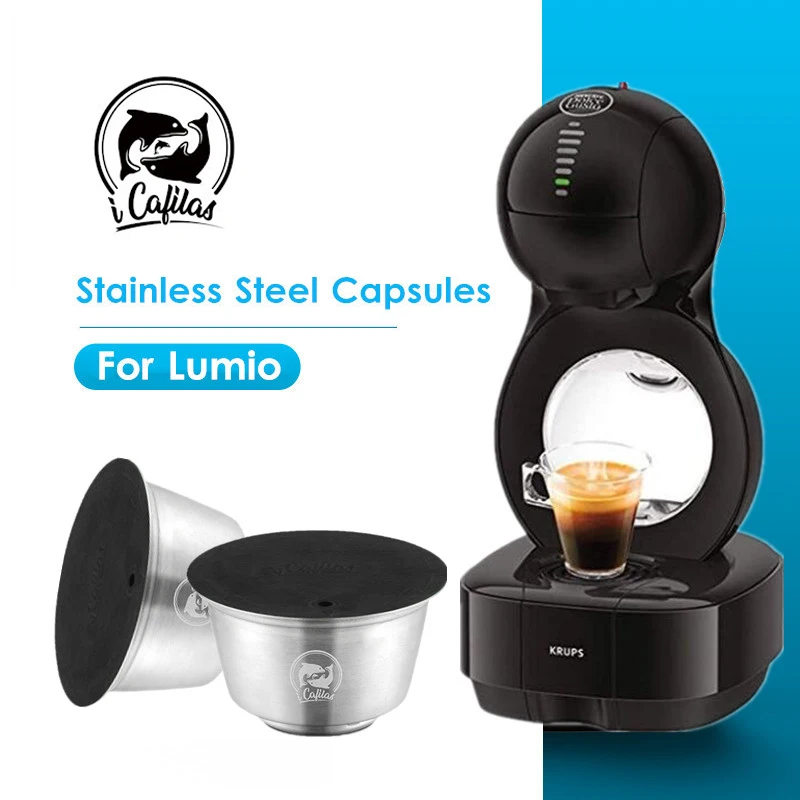 Фильтры для кофе из нержавеющей стали для аппарата Nescafe Dolce Gusto Lumio, многоразовые капсулы для кофе - изображение