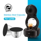 Фильтры для кофе из нержавеющей стали для аппарата Nescafe Dolce Gusto Lumio, многоразовые капсулы для кофе