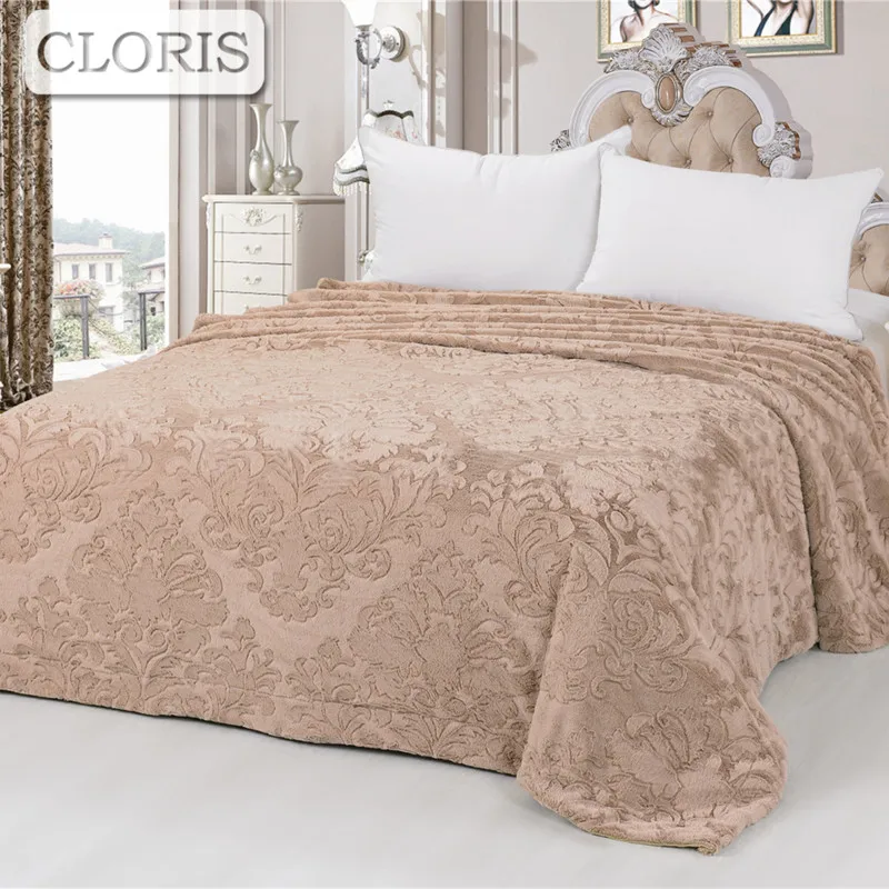 CLORIS роскошное домашнее текстильное одеяло одноцветное супер теплое мягкое