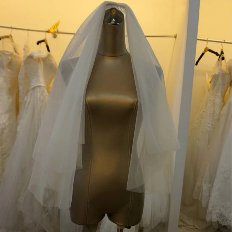 

Simple Short Tulle Wedding Veils White Bridal Veil for Bride for Wedding Accessories