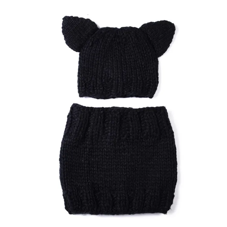 Manual Knitting Girls Keep Warm Coarse Wool Hat Cartoon Seven kinds Fox Weave Hat Kitty Squirrel Little Bear Rabbit Cloak Hat